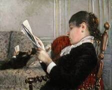 Femme lisant : Scène d'intérieur (Gustave Caillebotte) - Muzeo.com