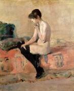 Femme nue assise sur un divan (Henri de Toulouse-Lautrec) - Muzeo.com