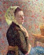 Femme portant un foulard vert (Camille Pissarro) - Muzeo.com