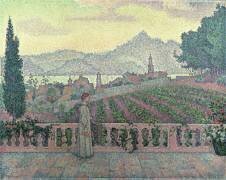 Femme sur la terrasse (Paul Signac) - Muzeo.com