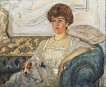 Femme sur un canapé bleu (Pierre Bonnard) - Muzeo.com