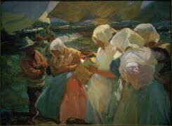 Femmes de Valence à la plage (Joaquin Sorolla y Bastida) - Muzeo.com