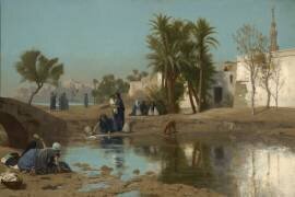Femmes fellahs dessinant de l'eau (Jean-Léon Gérôme) - Muzeo.com