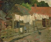 Ferme et linge séchant au soleil (Piet Mondrian) - Muzeo.com