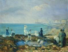 Figures sur le rivage à Dieppe (William James Glackens) - Muzeo.com