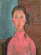 Fille aux couettes (Amedeo Modigliani) - Muzeo.com