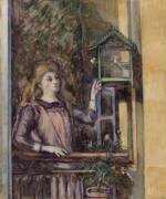 Fille avec cage à oiseaux (Paul Cézanne) - Muzeo.com