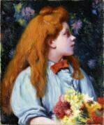 Fille avec des fleurs (Federico Zandomeneghi) - Muzeo.com