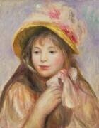 Fille avec un bonnet rose (Auguste Renoir) - Muzeo.com