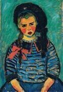 Fille avec un Noeud Rouge (Alexej von Jawlensky) - Muzeo.com