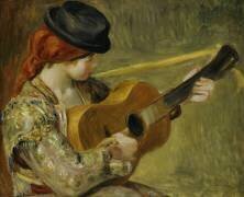 Fille avec une guitare (Auguste Renoir) - Muzeo.com