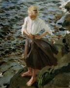 Fille dans le vent (Akseli Gallen-Kallela) - Muzeo.com