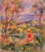 Fille et deux arbres dans un paysage (Auguste Renoir) - Muzeo.com