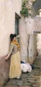 Fille italienne (John William Waterhouse) - Muzeo.com
