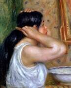Fille peignant ses cheveux (Auguste Renoir) - Muzeo.com