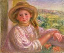 Fille sur un balcon à Cagnes (Auguste Renoir) - Muzeo.com