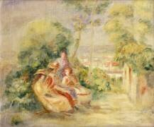 Filles dans un jardin (Auguste Renoir) - Muzeo.com