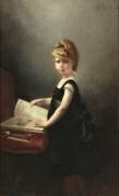 Fillette feuilletant un livre (Albert Besnard) - Muzeo.com