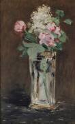 Fleurs dans un vase de cristal (Edouard Manet) - Muzeo.com