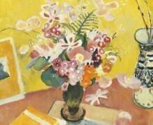 Fleurs de printemps dans un vase (Mildred Bendall) - Muzeo.com