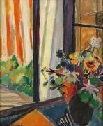 Fleurs devant une fenêtre (Mildred Bendall) - Muzeo.com