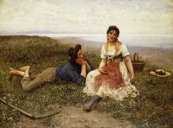 Flirt (Eugene Von Blaas) - Muzeo.com