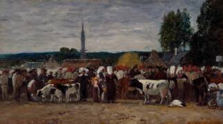 Foire en Bretagne (Eugène Boudin) - Muzeo.com