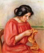 Gabrielle darning (Auguste Renoir) - Muzeo.com
