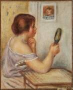 Gabrielle tenant un miroir ou Marie Dupuis tenant un miroir avec un portrait de Coco (Auguste Renoir) - Muzeo.com