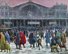 Gare de l'Est sous la neige (Maximilien Luce) - Muzeo.com