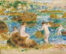 Garçons nus dans les rochers à Guernsey (Auguste Renoir) - Muzeo.com