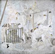 Grande composition, panneau gauche dit 'Composition au lion', 1928 (Tsuguharu Foujita) - Muzeo.com