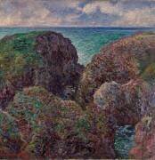 Groupe de roches à Port-Goulphar (Claude Monet) - Muzeo.com