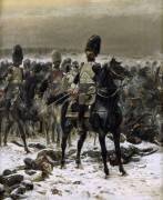Haut les têtes  Le colonel Lepic à Eylau le 8 février 1807 (Edouard Detaille) - Muzeo.com