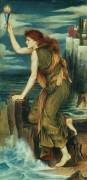 Hero awaiting the return of Leander (Evelyn de Morgan) - Muzeo.com