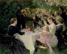Hip Hip Hurrah !  Fête d'artistes à Skagen (Peder Severin Kröyer) - Muzeo.com