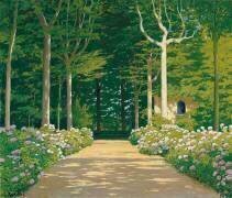Hortensias sur un chemin de jardin (Santiago Rusiñol) - Muzeo.com