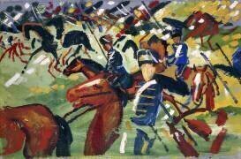 Hussards sortant (August Macke) - Muzeo.com