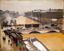 Inondations au Pont Saint-Michel (Albert Marquet) - Muzeo.com