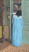 Intérieur, femme en bleu fouillant dans une armoire (Félix Vallotton) - Muzeo.com