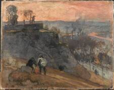 Issy-les-Moulineaux, vue de la Seine en 1901 (Auguste Lepère) - Muzeo.com