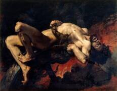 Ixion précipité dans les Enfers (Jules Elie Delaunay) - Muzeo.com