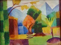 Jardin au lac de Thoune (August Macke) - Muzeo.com
