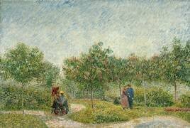 Jardin avec couples d'amoureux : place Saint-Pierre (Vincent van Gogh) - Muzeo.com