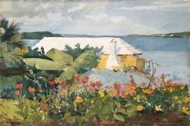 Jardin de Fleurs et Bungalow (Winslow Homer) - Muzeo.com