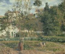 Jardin potager à L'Hermitage, Pontoise (Camille Pissarro) - Muzeo.com
