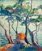 Jeanne à l'ombrelle, Cavalière (Henri-Charles Manguin) - Muzeo.com