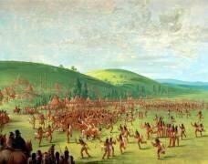 Jeu de balle indien (George Catlin) - Muzeo.com