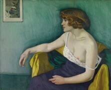 Jeune femme assise de profil (Félix Vallotton) - Muzeo.com