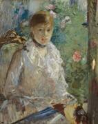 Jeune Femme assise devant une Fenêtre : Eté (Berthe Morisot) - Muzeo.com